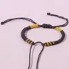 Pulsera Tejida Nudo Vajra Estilo Tíbet, Producto Semi-Terminado, Adecuado para Enhebrar Cuentas Doradas, Cuerda Multicolor, Pulsera de Cuerda Roja, Cordón de Cuero
