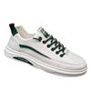 Zapatos Deportivos para Hombre 2026 Nuevo Estilo Coreano de Moda Zapatos Blancos de Cuero Zapatillas Planas de Caña Baja Zapatos Casuales Antideslizantes para Hombre