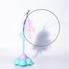 Ventosa gato ticker varilla larga cable de acero sonda campana juguete para gato gato auto-hi pluma reemplazable gato ticker##