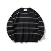Ropa para Hombre Beijie Otoño 2026 Nuevo Suéter Rayado de Bloques de Color Suéter para Hombre Cuello Redondo Tejido Ropa de Pareja Ropa Exterior