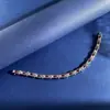 Nuevo Conjunto de Collar y Pulsera de Cruz en Forma de X de Metal Pulido con Diamantes de Color Rojo Rosa, Diamantes Blancos e Incrustaciones de Circonita