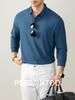 [Nylon Alta Elasticidade] Camisa Polo Leve para Negócios de Secagem Rápida Masculina Manga Longa de Alta Qualidade Sem Costura Anti-Amassar Respirável
