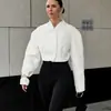 Chaqueta Corta Estilo Chanel para Mujer, Otoño 2026, Blanca, Corte Holgado, Cuello en V Versátil, Manga Larga, Cárdigan Simple y Elegante