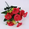 Gloria de la Mañana Simulada Flores Falsas de Gloria de la Mañana Venta al por Mayor Flores de Plástico Arreglos Florales Decorativos Ramilletes Pequeños Flores Falsas Flores de Seda Flores Falsas para Exteriores