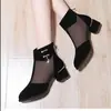 Botas de Malla con Cremallera Trasera Decoradas con Pedrería Mate Nuevas Otoño 2026 Zapatos de Moda Huecos Transpirables Resistentes al Desgaste Antideslizantes