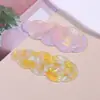 Grampo de Cabelo de Acrílico com Estampa de Nuvem Xadrez Frutas Bico de Pato Estilo Doce para Meninas Clip Lateral Versátil Nova Corrente para Celular