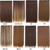Peruca de cabelo liso, extensão de cabelo feminina, peça única, peruca de cinco cartas, simulação de cabelo invisível, sem costura, cabelo longo e liso