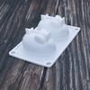 Molde de Cola de Coelho de Duas Peças DIY Molde Animal Coelho Estéreo para Fazer Bolo em Formato de Coelho Cubo de Gelo Sobremesa Ornamentos