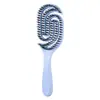 Cepillo Redondo Hueco de Cerdas de Jabalí para Rizos, Cepillo Limpiador Antiestático para Mujer para Prevención de la Caída del Cabello, Masajeador del Cuero Cabelludo, Cepillo Desenredante