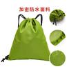 Bolsillo con cordón de tela Oxford Patrón de fútbol personalizado Mochila impermeable con cordón Mochila deportiva de poliéster Bolsa con logotipo impreso