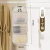Bolsa Pendurável para Armazenamento de Meias, Saquinho de Malha para Roupa Íntima, Prateleira de Parede Multicamadas para Dormitório, Prateleira de Armazenamento Pendurável para Porta de Guarda-Roupa Sem Furos