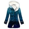 Gabardina de invierno para mujer, abrigo con capucha y estampado a cuadros 3D grueso, estilo europeo y americano, venta al por mayor, 2023
