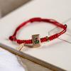 Pulsera Roja de Navidad Pulsera de Mahjong Cuerda Roja Ajustable Adulto Estudiante Regalo Femenino Nuevo Simple Estilo Antiguo Estilo Nacional