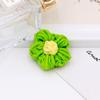 Broche de flores de ganchillo de lana con forma de flor de hojaldre tejida a mano, pendientes, horquilla, bolso, accesorios de joyería, material DIY