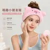 Faixa de Cabelo Rosa Snot-Pig Girl Estilo Outono e Inverno Faixa de Lavar o Rosto de Pelúcia Grampo de Cabelo Fofo Menina Excêntrico Divertido