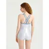 Maiô de peça única para mulheres, para piscinas, esportes, natação competitiva, ligeiramente acima do peso, que disfarça o corpo, estudantes, treinamento, decote baixo, cobertura total, roupa de banho