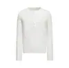 Camiseta de punto con botones y cuello redondo de manga larga, adecuada para primavera y otoño, marca de tendencia europea y americana para hombre, camiseta básica casual de color liso simple INS