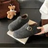 Zapatos de Algodón Retro Plus de Terciopelo Cálidos de Suela Gruesa para Mujer 2026 Nuevo Otoño/Invierno Aumentadores de Altura Par Engrosado con Falda Zapatos Completamente Cerrados