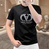 [Sensación fresca] 2025 algodón mercerizado verano camiseta de manga corta para hombre cuello redondo delgada manga media camiseta chaqueta para niños