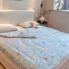 Estilo Nuevo de Primavera y Verano Colcha de Algodón Tejido de Verano, Colcha de Verano Refrigerante para Niños, Colcha Fina de Aire Acondicionado para Siesta en Guardería, Lavable a Máquina Individual/Doble
