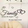 Pegatinas de Pared con Frases Familiares Transfronterizas para Paredes de Restaurante y Cocina, Decoración Artística de Ambiente para el Hogar, Autoadhesivas