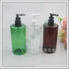 Botella con bomba marrón 480 ml, botella con bomba para acondicionador de cabello, botella para desinfectante de manos, botella para limpiador facial, botella de recarga para gel de ducha