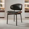 Silla de Comedor Estilo Italiano para Uso Doméstico, Estilo Vintage Nórdico Eames, Silla Moderna Minimalista de Lujo Ligero con Respaldo para Restaurante