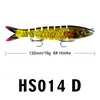 Tienda de aparejos de pesca pez multi-sección Luya señuelo 13.5cm/19g señuelo duro señuelo falso biónico fábrica de aparejos de pesca suministro directo