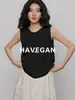 Chal de punto fino de Tencel y lino con cuello redondo para mujer, sin mangas, nuevo top casual 2026