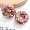 Accesorios de Resina Frutas Coloridas Donas Pegamento de Crema para Manualidades Pasador Funda de Teléfono Móvil Agujero para Colgante Colgante para Zapato Material