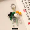 Colgante de Bolsa de Cristal Tejido a Mano, Nuevo Llavero de Cuenta Bodhi Semilla Cumplidora de Deseos Estilo Chino, Decoración Artística para Bolsa