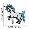 Pegatina de tela bordada con arcoíris de meteorito, parche decorativo de unicornio de dibujos animados, parche bordado de alta calidad, impresión por transferencia térmica