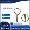 Alfinete de segurança de setor personalizado pino de trava pino de segurança anel personalizado produção de pino mola com anel fábrica de pinos em forma de D processamento pino leque