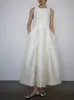 Qianhe Verão Novo Estilo Japonês Simples Retrô Desconstruído Cintura Alta Vestido Preto Pequeno Emagrecedor Vestido de Festa Mvp