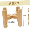 Estante de flores de madera en forma de cruz, estante de bambú nan para pothos, base de maceta para pecera de escritorio, estante de flores de pie para balcón y sala de estar