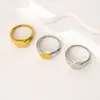 Joias de Aço Inoxidável Transfronteiriças, Anel de Titânio Personalizado Tridimensional Estilo Punk para Homens, Superfície Lisa com Logotipo Gravado a Laser