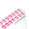Molde para Cubitos de Hielo de 14 Cavidades Molde de Plástico Blando para Hacer Hielo Cubitos de Hielo Pequeños Bandeja de Hielo de Grado Alimenticio Caja de Almacenamiento con Tapa Caja para Hacer Hielo de Congelación Rápida