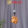 Sándalo Tallado Zodiaco Caballo Cadena para Teléfono Colgante Yiming Xianyuan Llave Madera Maciza Tallada Caballo Llavero Colgante para Coche