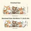 BR0053F Desenho Animado Fofo Versão Q Animais Pequenos Curados Adesivos de Parede Autoadesivos Sala de Estar Quarto Quarto Infantil Adesivos de Decoração