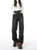 MTLCLOTHES Jeans para Hombre de Invierno Nuevo Vintage Diseño de Costura de Deconstrucción Sentido Recto Holgado Lavados