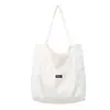 Bolso de Hombro Grande de Estilo Coreano para Mujer, Bolso Tote Versátil de Lona, Bolso de Tela Casual para Estudiantes, Bolso de Tela de Color Caramelo