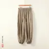 Calças esportivas de verão leves com sensação de gelo, de secagem rápida para homens, tamanho 8XL, calças cropped bordadas estilo chinês, calças cargo estilo paraquedista de caimento solto