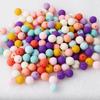 Contas plásticas coloridas foscas perfuradas de 12mm feitas à mão para acessórios de vestuário DIY, contas soltas para joias, material para beadwork