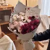 Papel texturizado artesanal com casca para arte floral do Dia dos Namorados Chinês, textura tridimensional vintage, usado como forro interno e material de embalagem externa para buquês de flores