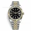 Relógio Masculino Laojia Datejust com Mostrador de Diamante Automático Mecânico Completo Pulseira de Aço Inoxidável Luminoso à Prova d'Água Relógio de Luxo