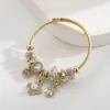 Novo Acessório de Flor de Pérola Abacaxi da Panjia Duo La Pulseira Pingente Não Desbota Pulseira de Casal