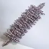 Tocados para Novia Europeos y Americanos Cinturón de Cabello de Pedrería Hecho a Mano Corona de Cabello de Color Full Diamante Accesorios para Vestidos de Boda de Industria Pesada DZ005