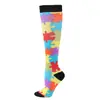 Calcetines de compresión deportivos unisex para pantorrillas, más de 200 estilos de calcetines de compresión largos para saltar la cuerda y correr, directo de fábrica