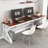 Mesa de estudo dupla estilo taiwanês para estudantes, mesa de computador, mesa de estudo simples para quarto, mesa de escritório moderna para casa