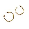 Aretes Diarios Franceses Anillo Mobius Artísticos Europeos y Americanos Latón Ligero Retro Torcidos en forma de C